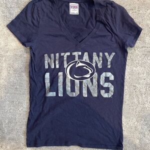 PINK Victoria's Secret Navy Women’s Tee with Nittany Lions Graphic
